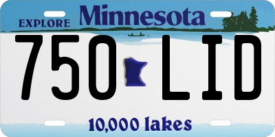 MN license plate 750LID