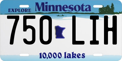 MN license plate 750LIH