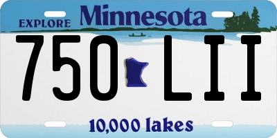 MN license plate 750LII