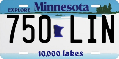 MN license plate 750LIN