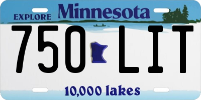 MN license plate 750LIT