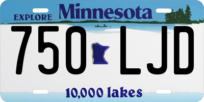 MN license plate 750LJD