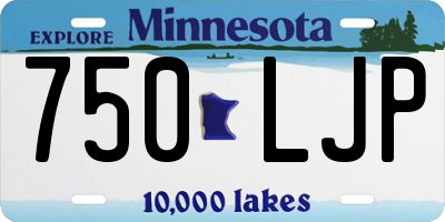 MN license plate 750LJP