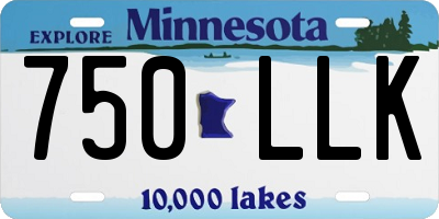 MN license plate 750LLK