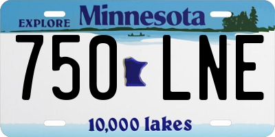 MN license plate 750LNE
