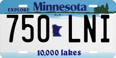 MN license plate 750LNI