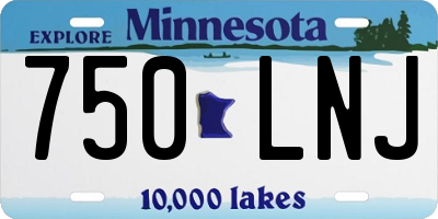 MN license plate 750LNJ