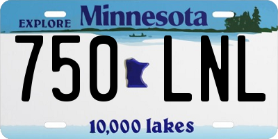 MN license plate 750LNL