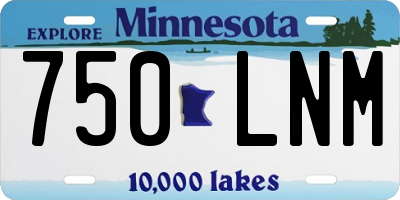 MN license plate 750LNM