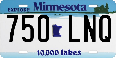 MN license plate 750LNQ