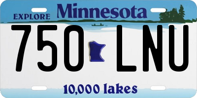 MN license plate 750LNU