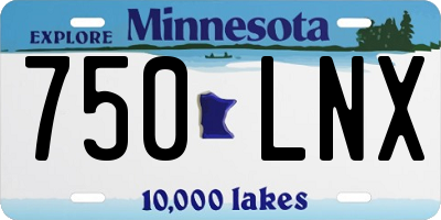 MN license plate 750LNX