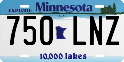 MN license plate 750LNZ