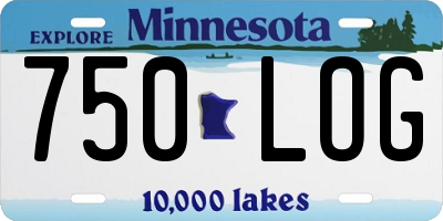 MN license plate 750LOG