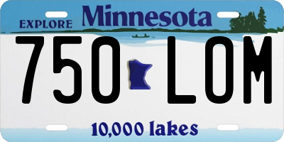 MN license plate 750LOM