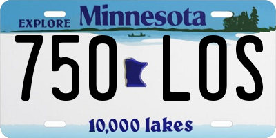 MN license plate 750LOS