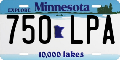 MN license plate 750LPA