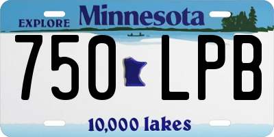 MN license plate 750LPB