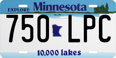 MN license plate 750LPC
