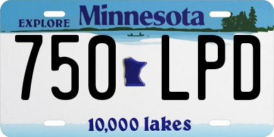 MN license plate 750LPD