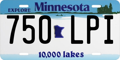 MN license plate 750LPI