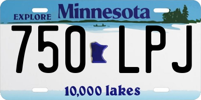 MN license plate 750LPJ