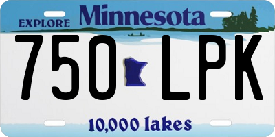 MN license plate 750LPK