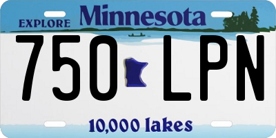 MN license plate 750LPN
