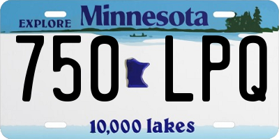 MN license plate 750LPQ