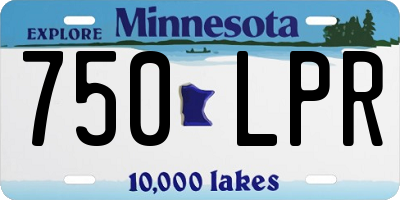 MN license plate 750LPR