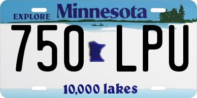 MN license plate 750LPU