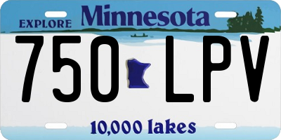 MN license plate 750LPV