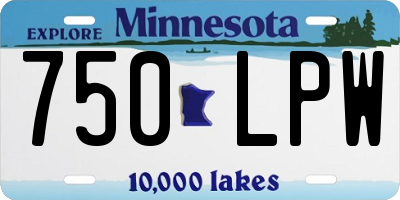 MN license plate 750LPW