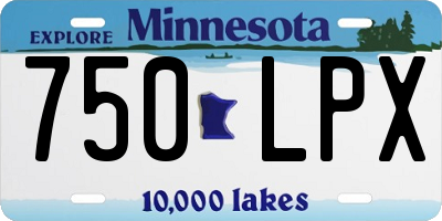 MN license plate 750LPX