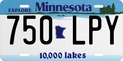 MN license plate 750LPY