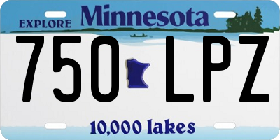 MN license plate 750LPZ