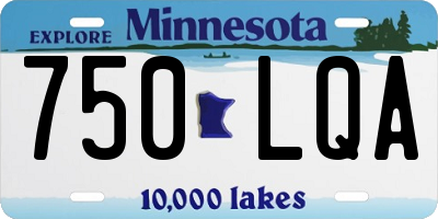 MN license plate 750LQA