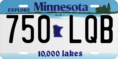 MN license plate 750LQB