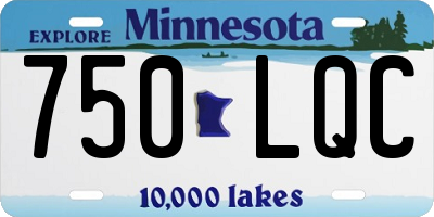 MN license plate 750LQC