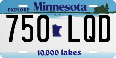 MN license plate 750LQD