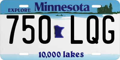 MN license plate 750LQG