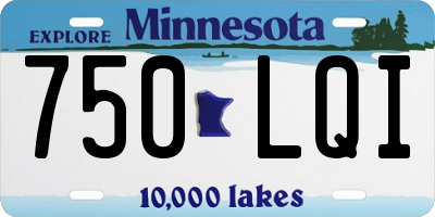 MN license plate 750LQI