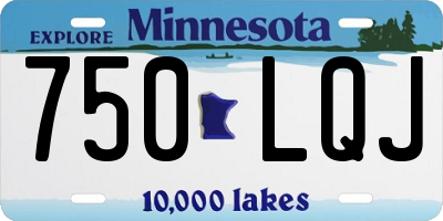 MN license plate 750LQJ