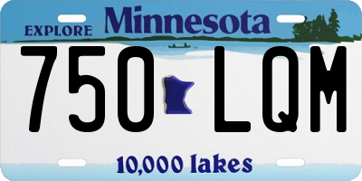 MN license plate 750LQM