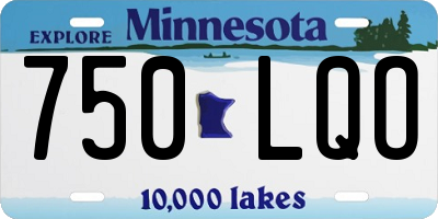 MN license plate 750LQO