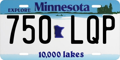 MN license plate 750LQP