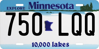 MN license plate 750LQQ