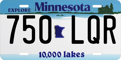 MN license plate 750LQR
