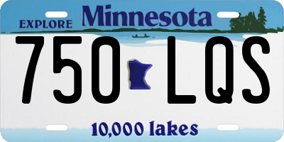 MN license plate 750LQS