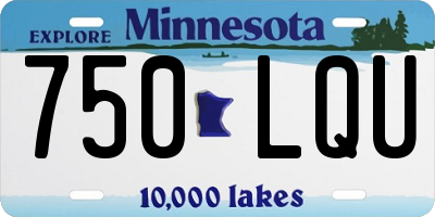 MN license plate 750LQU